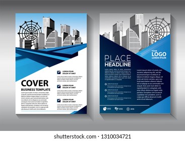 Business abstract vector template. Brochure design, cover modern layout, annual report, poster, flyer in A4 with colorful triangles, geometric shapes for tech, science, market with light background