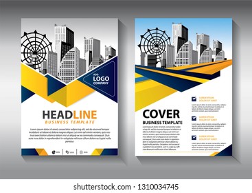 Business abstract vector template. Brochure design, cover modern layout, annual report, poster, flyer in A4 with colorful triangles, geometric shapes for tech, science, market with light background
