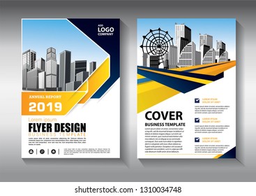 Business abstract vector template. Brochure design, cover modern layout, annual report, poster, flyer in A4 with colorful triangles, geometric shapes for tech, science, market with light background