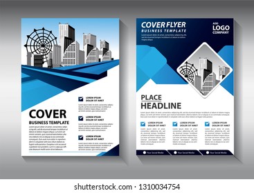 Business abstract vector template. Brochure design, cover modern layout, annual report, poster, flyer in A4 with colorful triangles, geometric shapes for tech, science, market with light background
