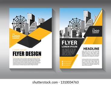 Business abstract vector template. Brochure design, cover modern layout, annual report, poster, flyer in A4 with colorful triangles, geometric shapes for tech, science, market with light background