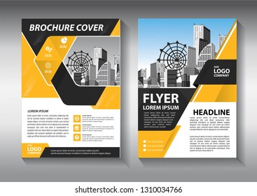 Business abstract vector template. Brochure design, cover modern layout, annual report, poster, flyer in A4 with colorful triangles, geometric shapes for tech, science, market with light background