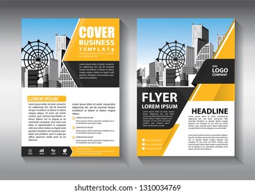 Business abstract vector template. Brochure design, cover modern layout, annual report, poster, flyer in A4 with colorful triangles, geometric shapes for tech, science, market with light background