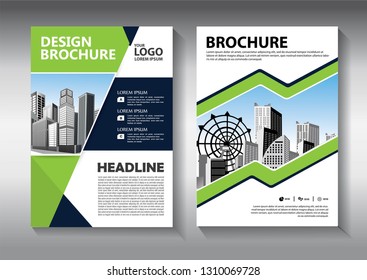 Business abstract vector template. Brochure design, cover modern layout, annual report, poster, flyer in A4 with colorful triangles, geometric shapes for tech, science, market with light background