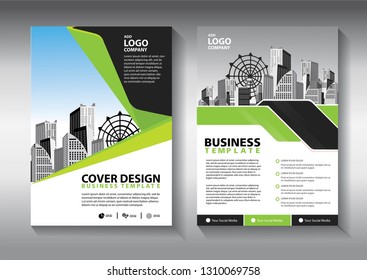 Business abstract vector template. Brochure design, cover modern layout, annual report, poster, flyer in A4 with colorful triangles, geometric shapes for tech, science, market with light background