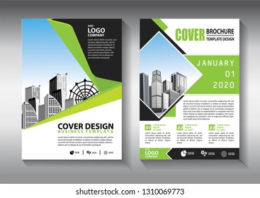 Business abstract vector template. Brochure design, cover modern layout, annual report, poster, flyer in A4 with colorful triangles, geometric shapes for tech, science, market with light background