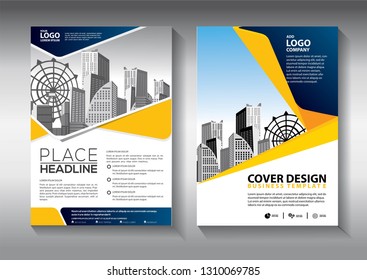 Business abstract vector template. Brochure design, cover modern layout, annual report, poster, flyer in A4 with colorful triangles, geometric shapes for tech, science, market with light background