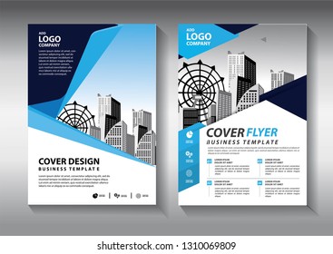 Business abstract vector template. Brochure design, cover modern layout, annual report, poster, flyer in A4 with colorful triangles, geometric shapes for tech, science, market with light background