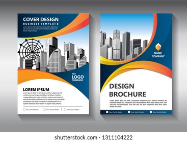 Business abstract vector template. Brochure design, cover modern layout, annual report, poster, flyer in A4 with colorful triangles, geometric shapes for tech, science, market with light background