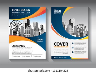 Business abstract vector template. Brochure design, cover modern layout, annual report, poster, flyer in A4 with colorful triangles, geometric shapes for tech, science, market with light background