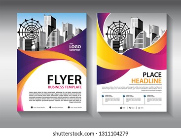 Business abstract vector template. Brochure design, cover modern layout, annual report, poster, flyer in A4 with colorful triangles, geometric shapes for tech, science, market with light background