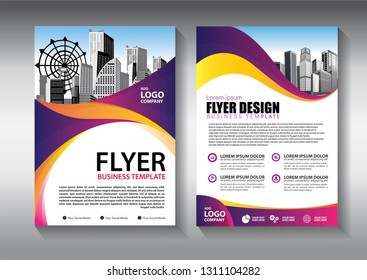 Business abstract vector template. Brochure design, cover modern layout, annual report, poster, flyer in A4 with colorful triangles, geometric shapes for tech, science, market with light background