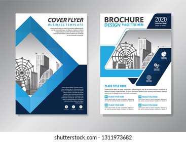 Business abstract vector template. Brochure design, cover modern layout, annual report, poster, flyer in A4 with colorful triangles, geometric shapes for tech, science, market with light background
