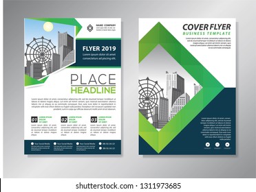 Business abstract vector template. Brochure design, cover modern layout, annual report, poster, flyer in A4 with colorful triangles, geometric shapes for tech, science, market with light background