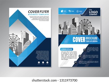 Business abstract vector template. Brochure design, cover modern layout, annual report, poster, flyer in A4 with colorful triangles, geometric shapes for tech, science, market with light background