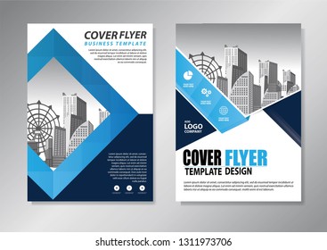 Business abstract vector template. Brochure design, cover modern layout, annual report, poster, flyer in A4 with colorful triangles, geometric shapes for tech, science, market with light background