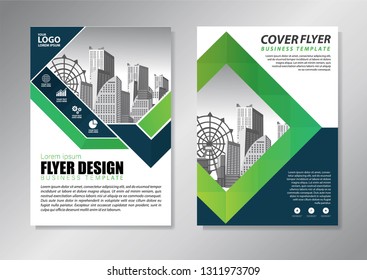 Business abstract vector template. Brochure design, cover modern layout, annual report, poster, flyer in A4 with colorful triangles, geometric shapes for tech, science, market with light background