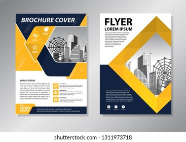 Business abstract vector template. Brochure design, cover modern layout, annual report, poster, flyer in A4 with colorful triangles, geometric shapes for tech, science, market with light background