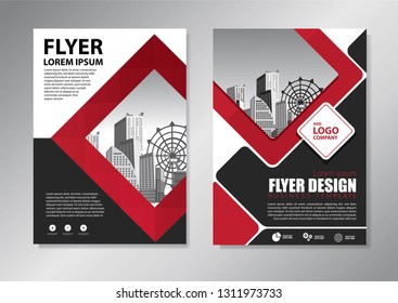 Business abstract vector template. Brochure design, cover modern layout, annual report, poster, flyer in A4 with colorful triangles, geometric shapes for tech, science, market with light background