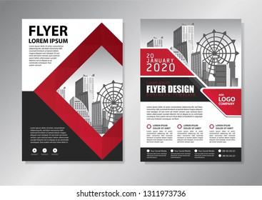 Business abstract vector template. Brochure design, cover modern layout, annual report, poster, flyer in A4 with colorful triangles, geometric shapes for tech, science, market with light background
