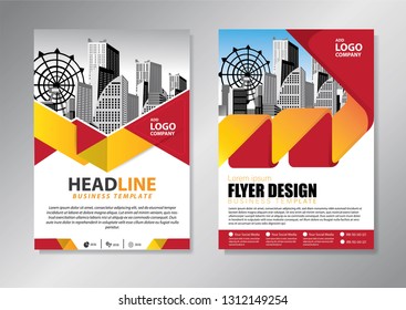 Business abstract vector template. Brochure design, cover modern layout, annual report, poster, flyer in A4 with colorful triangles, geometric shapes for tech, science, market with light background