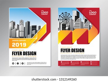Business abstract vector template. Brochure design, cover modern layout, annual report, poster, flyer in A4 with colorful triangles, geometric shapes for tech, science, market with light background