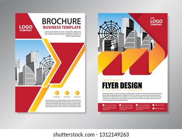 Business abstract vector template. Brochure design, cover modern layout, annual report, poster, flyer in A4 with colorful triangles, geometric shapes for tech, science, market with light background