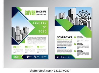 Business abstract vector template. Brochure design, cover modern layout, annual report, poster, flyer in A4 with colorful triangles, geometric shapes for tech, science, market with light background