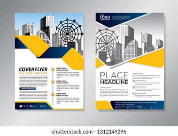 Business abstract vector template. Brochure design, cover modern layout, annual report, poster, flyer in A4 with colorful triangles, geometric shapes for tech, science, market with light background