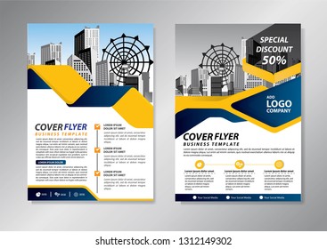 Business abstract vector template. Brochure design, cover modern layout, annual report, poster, flyer in A4 with colorful triangles, geometric shapes for tech, science, market with light background