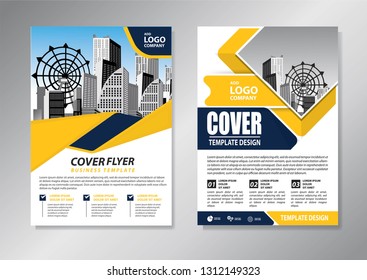 Business abstract vector template. Brochure design, cover modern layout, annual report, poster, flyer in A4 with colorful triangles, geometric shapes for tech, science, market with light background