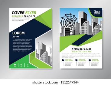 Business abstract vector template. Brochure design, cover modern layout, annual report, poster, flyer in A4 with colorful triangles, geometric shapes for tech, science, market with light background