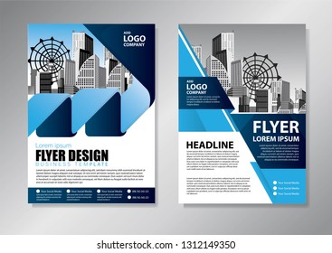 Business abstract vector template. Brochure design, cover modern layout, annual report, poster, flyer in A4 with colorful triangles, geometric shapes for tech, science, market with light background