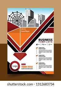 Business abstract vector template Brochure design cover modern layout annual report
poster flyer in A4 with colorful triangles geometric shapes for tech science market with light background