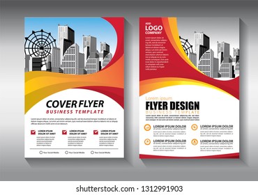 Business abstract vector template. Brochure design, cover modern layout, annual report, poster, flyer in A4 with colorful triangles, geometric shapes for tech, science, market with light background