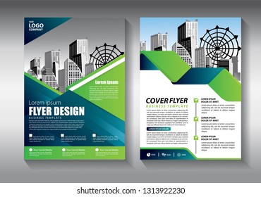Business abstract vector template. Brochure design, cover modern layout, annual report, poster, flyer in A4 with colorful triangles, geometric shapes for tech, science, market with light background