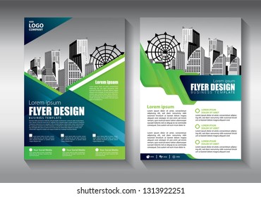 Business abstract vector template. Brochure design, cover modern layout, annual report, poster, flyer in A4 with colorful triangles, geometric shapes for tech, science, market with light background