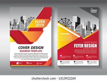 Business abstract vector template. Brochure design, cover modern layout, annual report, poster, flyer in A4 with colorful triangles, geometric shapes for tech, science, market with light background