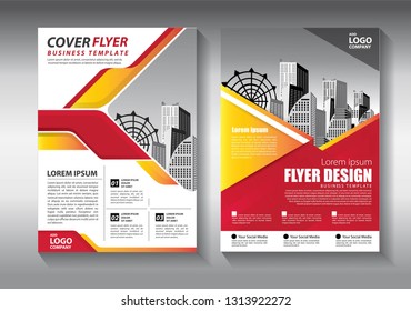 Business abstract vector template. Brochure design, cover modern layout, annual report, poster, flyer in A4 with colorful triangles, geometric shapes for tech, science, market with light background