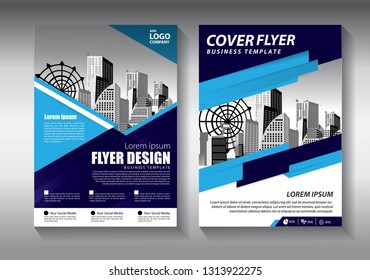 Business abstract vector template. Brochure design, cover modern layout, annual report, poster, flyer in A4 with colorful triangles, geometric shapes for tech, science, market with light background