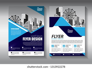 Business abstract vector template. Brochure design, cover modern layout, annual report, poster, flyer in A4 with colorful triangles, geometric shapes for tech, science, market with light background