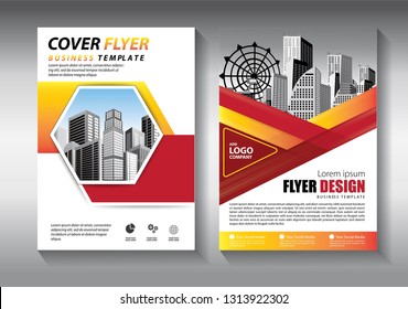 Business abstract vector template. Brochure design, cover modern layout, annual report, poster, flyer in A4 with colorful triangles, geometric shapes for tech, science, market with light background