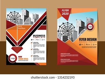 Business abstract vector template Brochure design cover modern layout annual report
poster flyer in A4 with colorful triangles geometric shapes for tech science market with light background