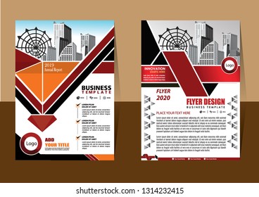 Business abstract vector template Brochure design cover modern layout annual report
poster flyer in A4 with colorful triangles geometric shapes for tech science market with light background