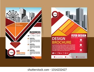 Business abstract vector template Brochure design cover modern layout annual report
poster flyer in A4 with colorful triangles geometric shapes for tech science market with light background