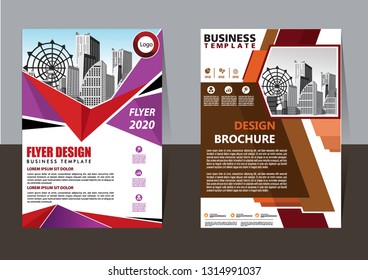 Business abstract vector template Brochure design cover modern layout annual report
poster flyer in A4 with colorful triangles geometric shapes for tech science market with light background