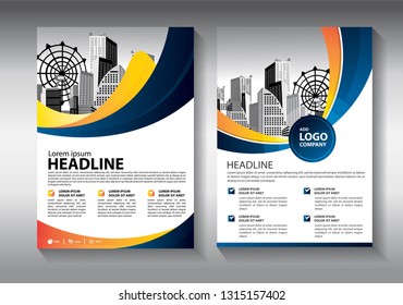 Business abstract vector template. Brochure design, cover modern layout, annual report, poster, flyer in A4 with colorful triangles, geometric shapes for tech, science, market with light background