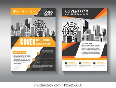 Business abstract vector template. Brochure design, cover modern layout, annual report, poster, flyer in A4 with colorful triangles, geometric shapes for tech, science, market with light background