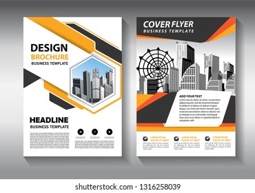 Business abstract vector template. Brochure design, cover modern layout, annual report, poster, flyer in A4 with colorful triangles, geometric shapes for tech, science, market with light background