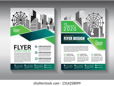 Business abstract vector template. Brochure design, cover modern layout, annual report, poster, flyer in A4 with colorful triangles, geometric shapes for tech, science, market with light background